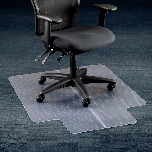 Interion By Global Industrial Interion Office Chair Mat for Carpet, 36inW x 48inL with 20in x 10in Lip, Straight Edge 607899 - main